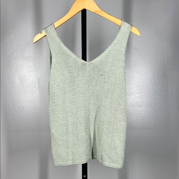 Jo+Co Elegant Green Knit Tank Top - Picture 2 of 6